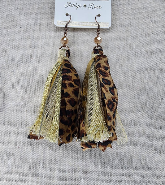 Feelin' Fierce Leopard Tassel Earrings