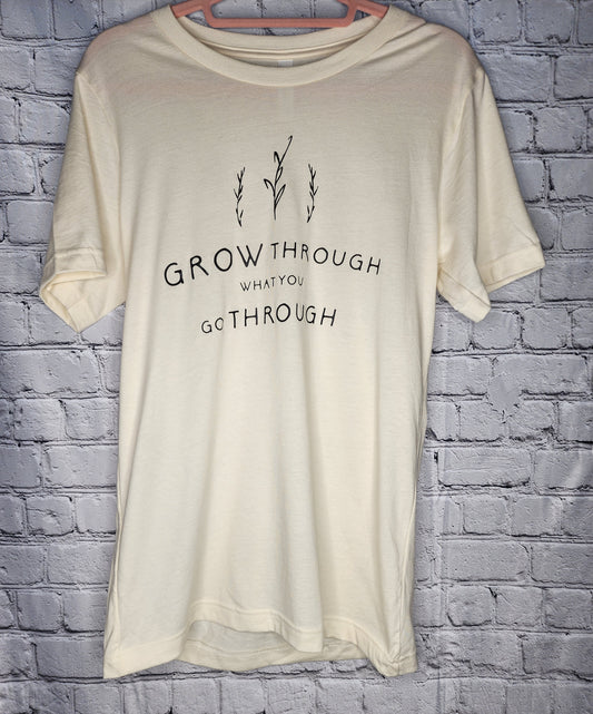 Grow Through What You Go Through Graphic Tee - Cream