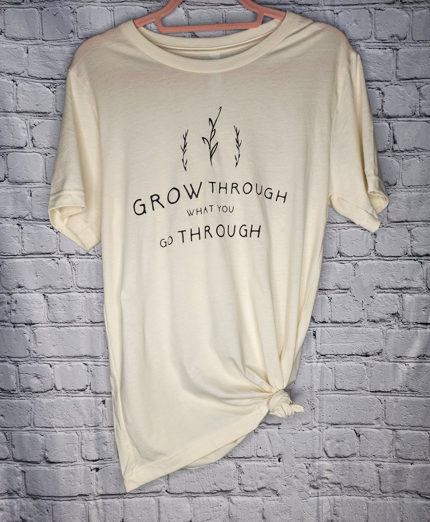 Grow Through What You Go Through Graphic Tee - Cream