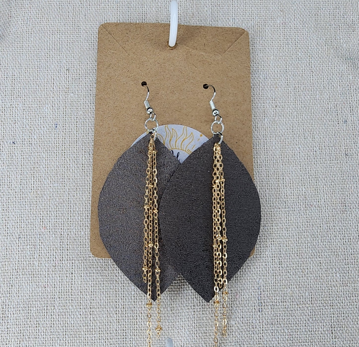 Mocha Dangle w/ sparkle beads Earrings