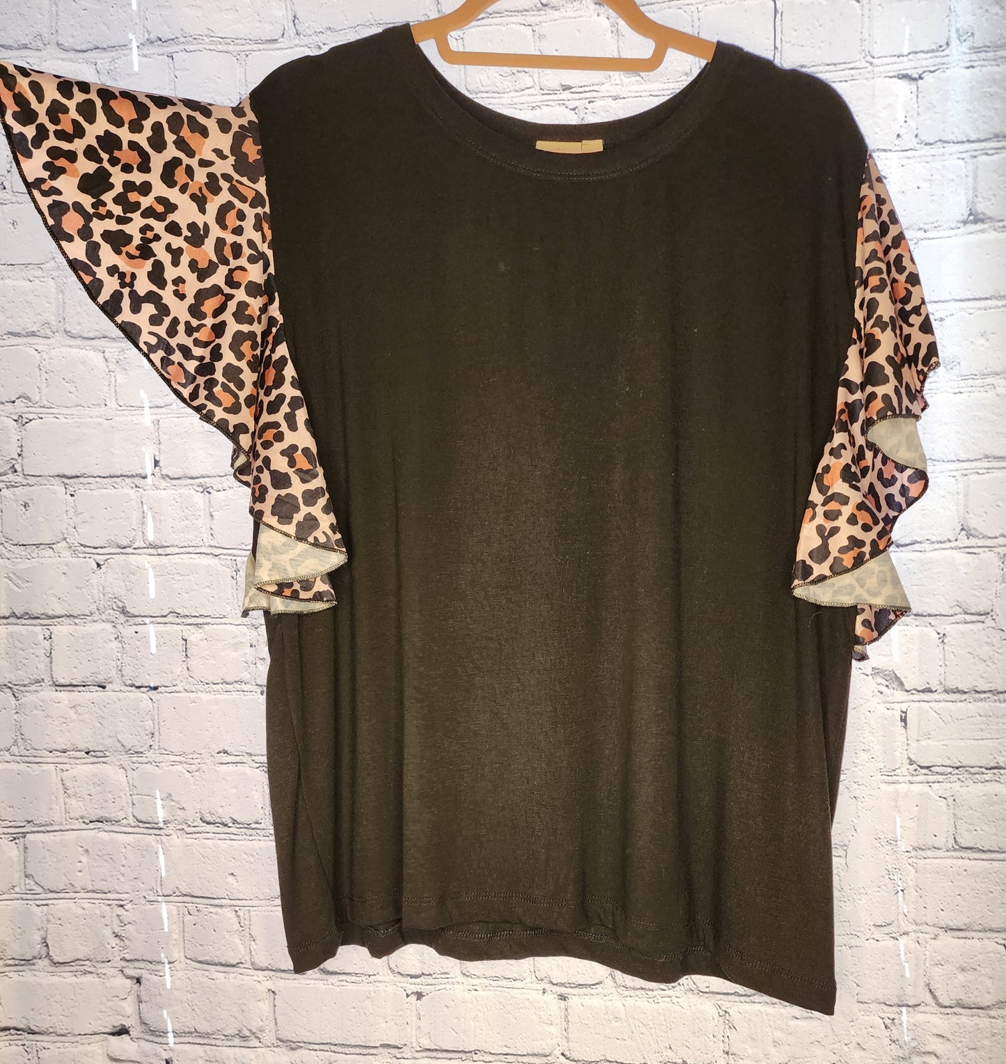 Saturday Night Blk/Leopard Top