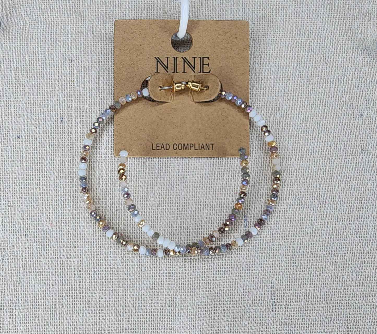 Sparkle Beaded Hoop/Multi Color