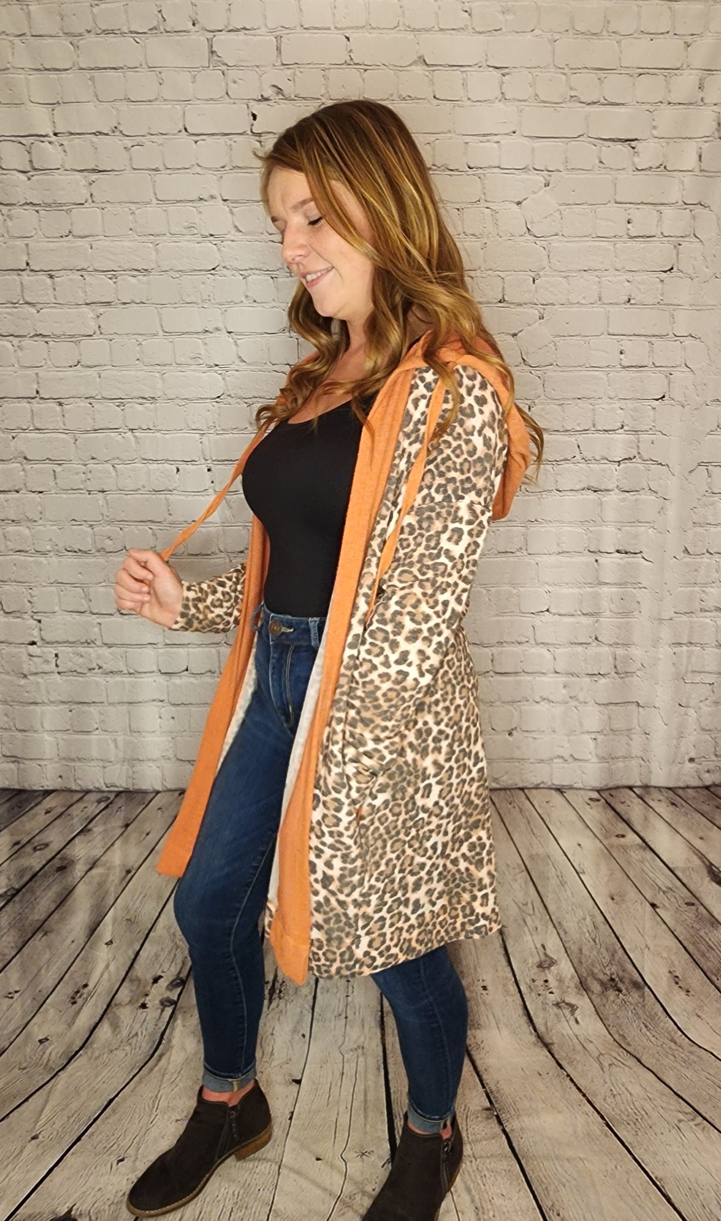 Cozy Leopard Hooded Cardigan